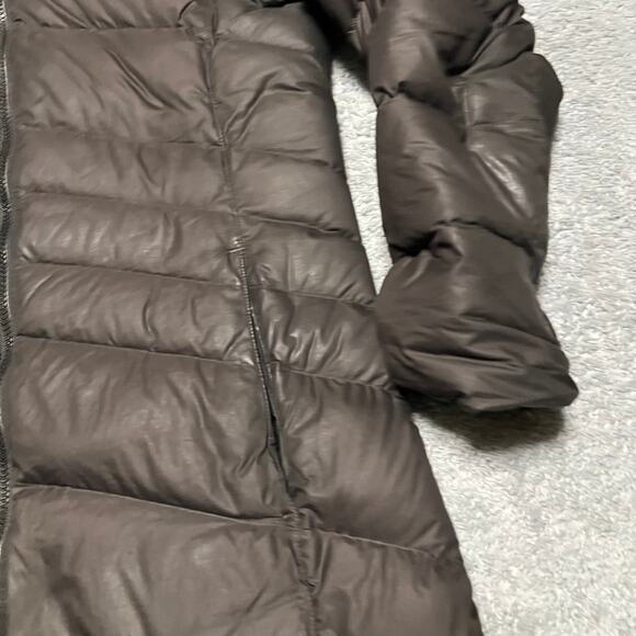 Marmot Coat Womens Medium 700 Down Fill Long Puffer Jacket Black Hooded ** - Picture 3 of 11